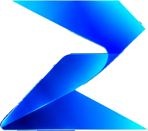 ZORYNQA blue angular Z emblem